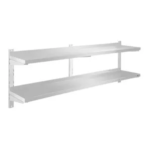 Półka ścienna stalowa wisząca podwójna z regulacją 160cm 6 Półka ścienna stalowa wisząca podwójna z regulacją 160cm - obrazek 2