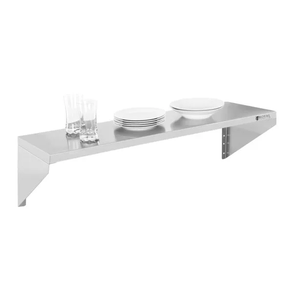 Półka ścienna wisząca stalowa nierdzewna pojedyncza 90cm 4 1369 4
