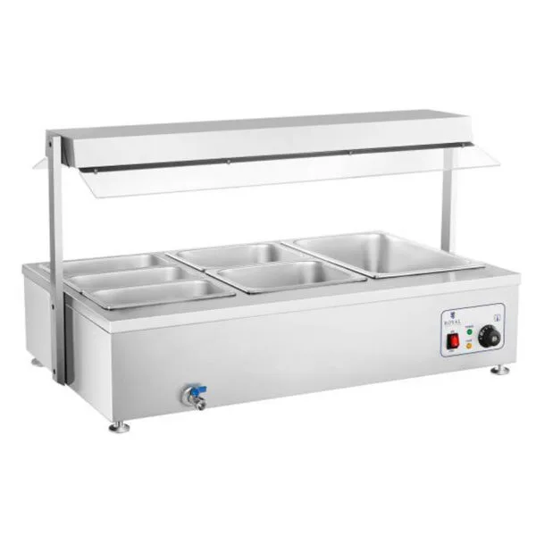 Bemar wodny podgrzewacz wolnostojący z kranem 6 x GN 150mm 55L Royal Catering 2 1381 2