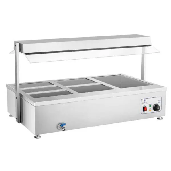 Bemar wodny podgrzewacz wolnostojący z kranem 6 x GN 150mm 55L Royal Catering 3 1381 3