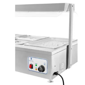 Bemar wodny podgrzewacz wolnostojący z kranem 6 x GN 150mm 55L Royal Catering 12 Bemar wodny podgrzewacz wolnostojący z kranem 6 x GN 150mm 55L Royal Catering - obrazek 5