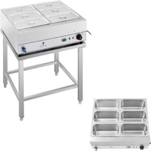 Bemar podgrzewacz wodny na podstawie stalowej 6 x GN 1/3 2000W 230V 5 Bemar podgrzewacz wodny na podstawie stalowej 6 x GN 1/3 2000W 230V - obrazek 1