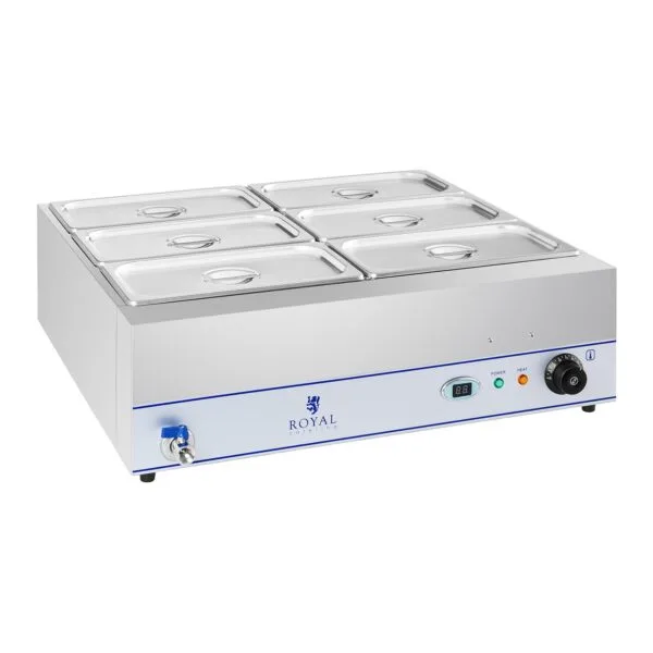 Bemar podgrzewacz wodny z kranem 6 x GN 1/3 2000W 230V Royal Catering 2 1387 2
