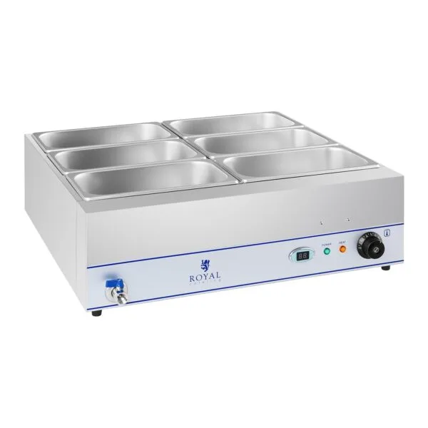 Bemar podgrzewacz wodny z kranem 6 x GN 1/3 2000W 230V Royal Catering 3 1387 3