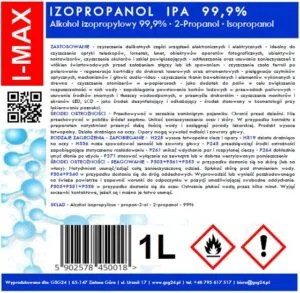 Alkohol izopropylowy Izopropanol IPA I-MAX 99,9% 1L 3 Alkohol izopropylowy Izopropanol IPA I-MAX 99,9% 1L - obrazek 2