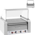 1467 roller grill rolkowy z oslona i szuflada grzewcza do bulek 20 parowek hotdog 230v royal catering