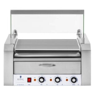 Roller grill rolkowy z osłoną i szufladą grzewczą do bułek 16 parówek HotDog 2200W 230V Royal Catering 4 Roller grill rolkowy z osłoną i szufladą grzewczą do bułek 16 parówek HotDog 2200W 230V Royal Catering - obrazek 2