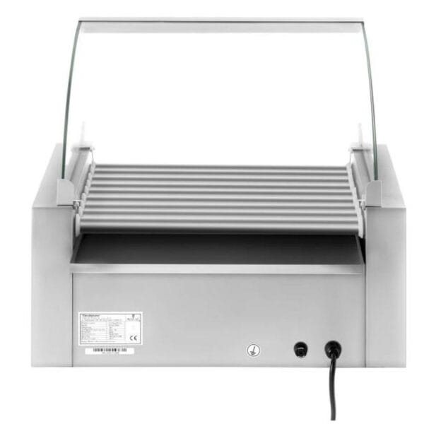 Roller grill rolkowy z osłoną i szufladą grzewczą do bułek 16 parówek HotDog 2200W 230V Royal Catering 2 1468 3