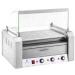 1468 roller grill rolkowy z oslona i szuflada grzewcza do bulek 16 parowek hotdog 2200w 230v royal catering