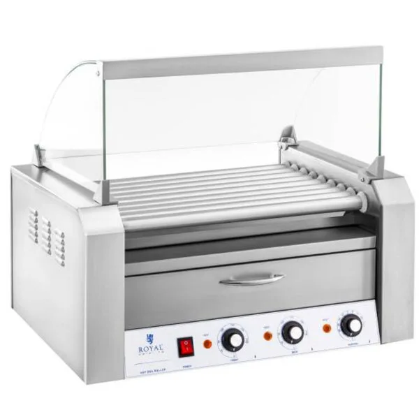 1468-roller-grill-rolkowy-z-oslona-i-szuflada-grzewcza-do-bulek-16-parowek-hotdog-2200w-230v-royal-catering 1468 roller grill rolkowy z oslona i szuflada grzewcza do bulek 16 parowek hotdog 2200w 230v royal catering
