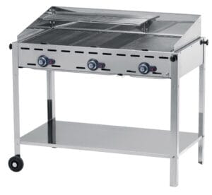 Grill gazowy ""Green Fire"" 3 palniki 17,4kW z osłoną i półką - Hendi 149591 4 Grill gazowy ""Green Fire"" 3 palniki 17,4kW z osłoną i półką - Hendi 149591 - obrazek 1