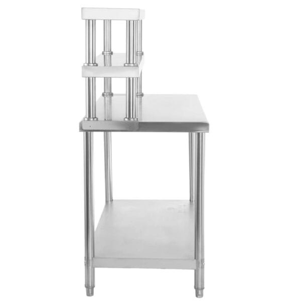 Stół roboczy gastronomiczny ze stali nierdzewnej z nadstawką 120x60cm 2 1526 6