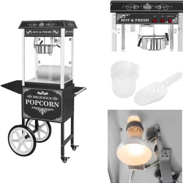 1536-profesjonalna-wydajna-maszyna-do-popcornu-mobilna-na-wozku-16kw-czarna 1536 profesjonalna wydajna maszyna do popcornu mobilna na wozku 16kw czarna