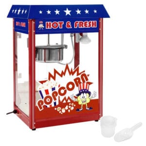 Maszyna do popcornu z niebieskim daszkiem TEFLON 1600W 9 Maszyna do popcornu z niebieskim daszkiem TEFLON 1600W - obrazek 1