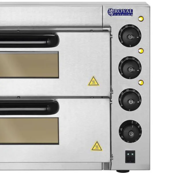 Profesjonalny piec do pizzy podwójny 2 x 40cm 3000W 230V Royal Catering 4 1832 5