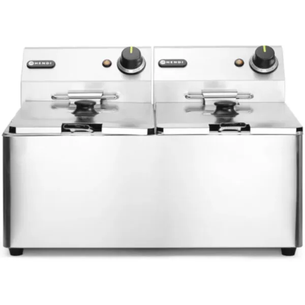 Frytownica gastronomiczna podwójna Kitchen Line 7kW 230V 2 x 8L - Hendi 205839 1 205839 1