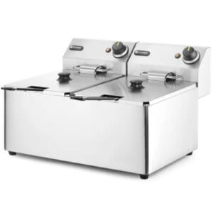 Frytownica gastronomiczna podwójna Kitchen Line 7kW 230V 2 x 8L - Hendi 205839 - obrazek 1