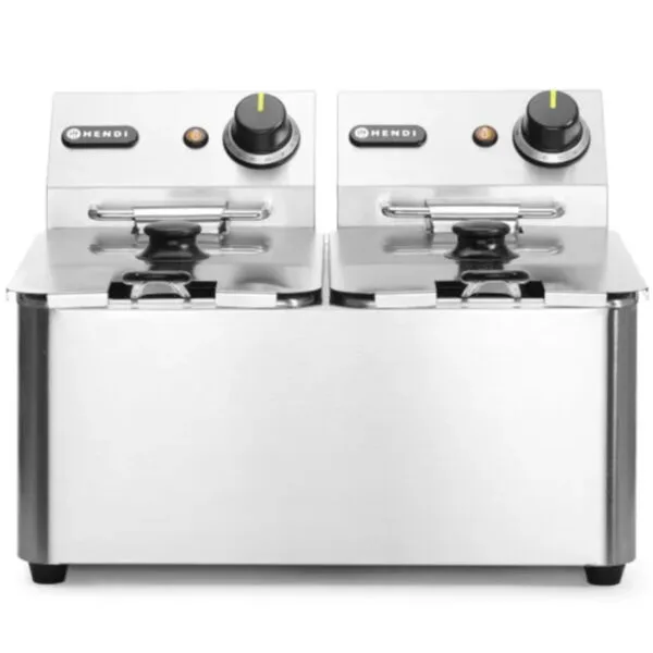 Frytownica gastronomiczna Kitchen Line 6kW 230V 2 x 4L - Hendi 205846 1 205846 1