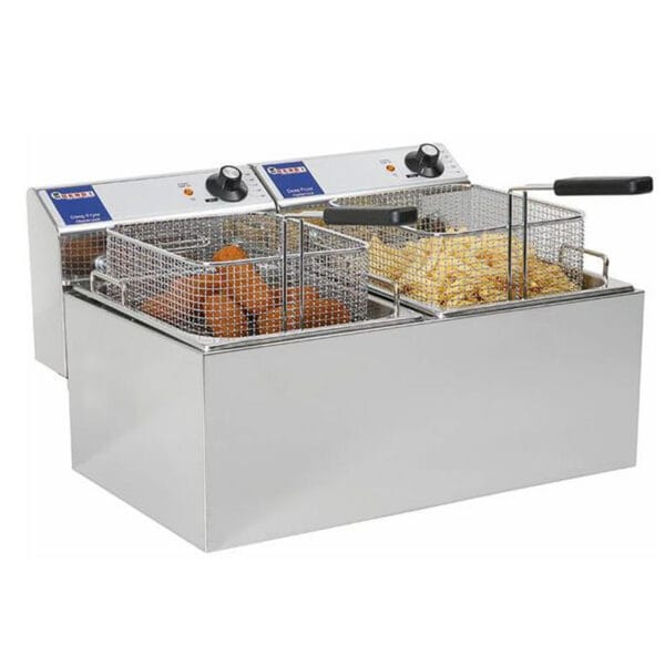 Frytownica gastronomiczna Mastercook 7kW 230V 2 x 8L - Hendi 207307 1 207307 2