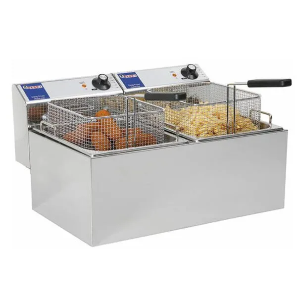 Frytownica gastronomiczna Mastercook 7kW 230V 2 x 8L - Hendi 207307 1 207307 2
