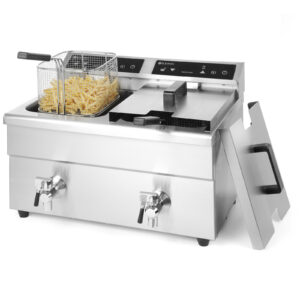 Frytownica indukcyjna podwójna z kranem KITCHEN LINE 2x 8 L Hendi 215029 - obrazek 1