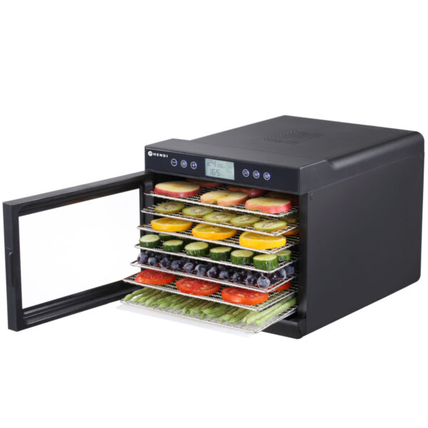 Suszarka do żywności warzyw owoców grzybów ziół ryb 7 rusztów 500 W 230 V - Hendi 229064 2 229064 2
