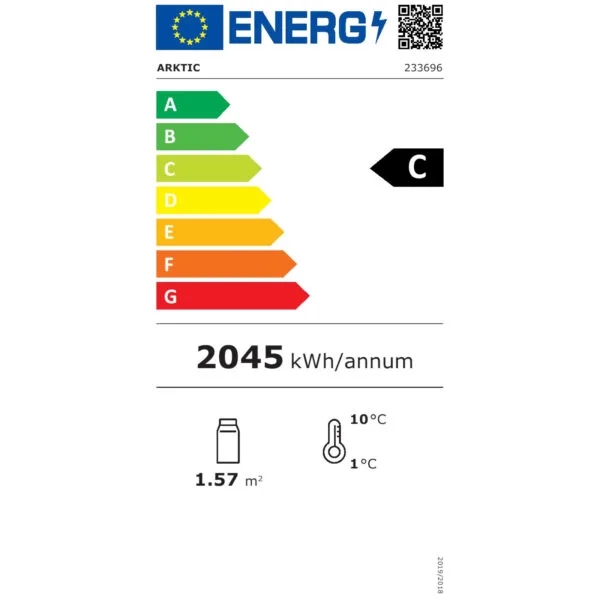 Witryna chłodnicza przeszklona 280L 5 półek ARKTIC Hendi 233696 2 233696 eei c
