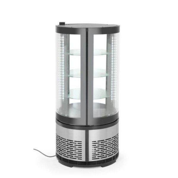 Witryna chłodnicza cukiernicza okrągła 3 półki LED 100L 2 233825 2