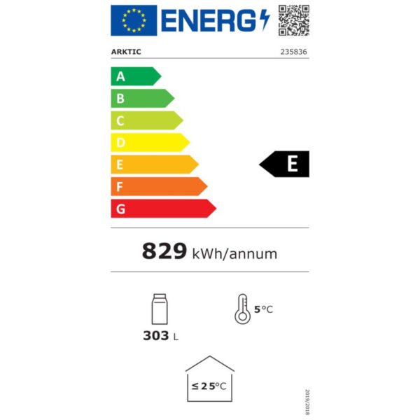 Lodówka chłodziarka barowa sklepowa na napoje 3-drzwiowa 6 półek 300 W 303 l - Hendi 235836 1 235836 1