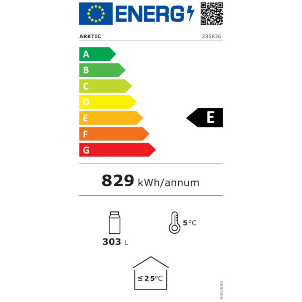 Lodówka chłodziarka barowa sklepowa na napoje 3-drzwiowa 6 półek 300 W 303 l - Hendi 235836 2 235836 eei e