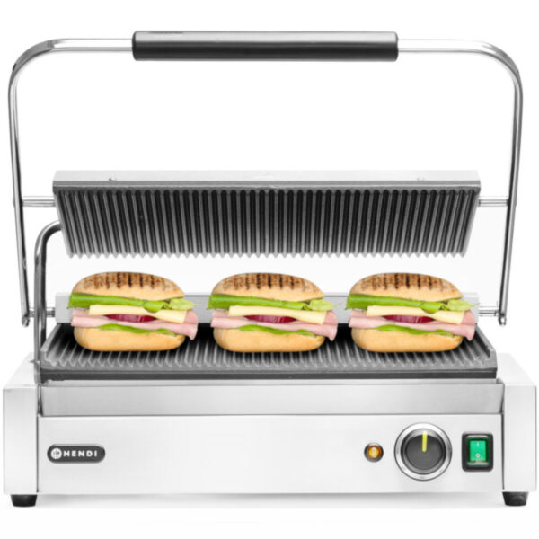 Grill elektryczny kontaktowy XL Pianini 548 x 415 mm 2700 W - Hendi 263624 8 263624 3