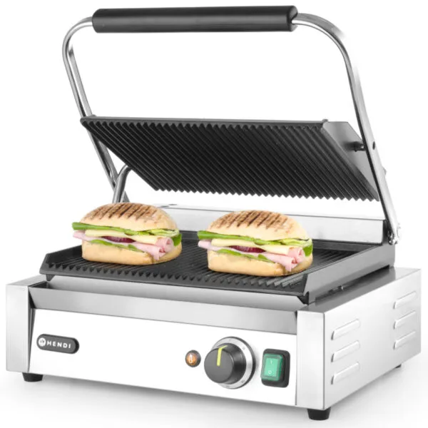 Kontakt grill kontaktowy PANINI ryflowany 2200W - Hendi 263655 2 263655 3
