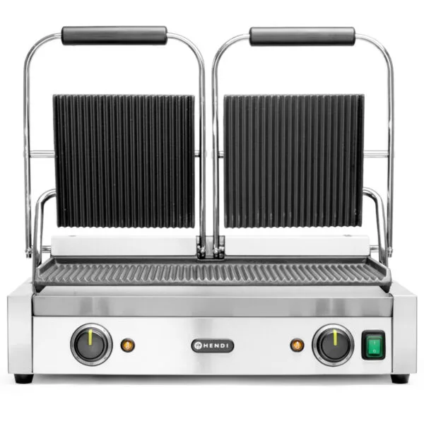 Kontakt grill kontaktowy ryflowany podwójny 3600W - Hendi 263709 2 263709 1