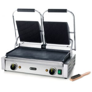 Kontakt grill kontaktowy góra ryflowana dół gładki 3600W - Hendi 263808 1 Kontakt grill kontaktowy góra ryflowana dół gładki 3600W - Hendi 263808 - obrazek 1