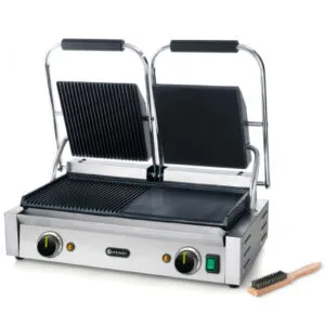 Kontakt grill kontaktowy podwójny ryflowany gładki 3600W - Hendi 263907 1 Kontakt grill kontaktowy podwójny ryflowany gładki 3600W - Hendi 263907 - obrazek 1
