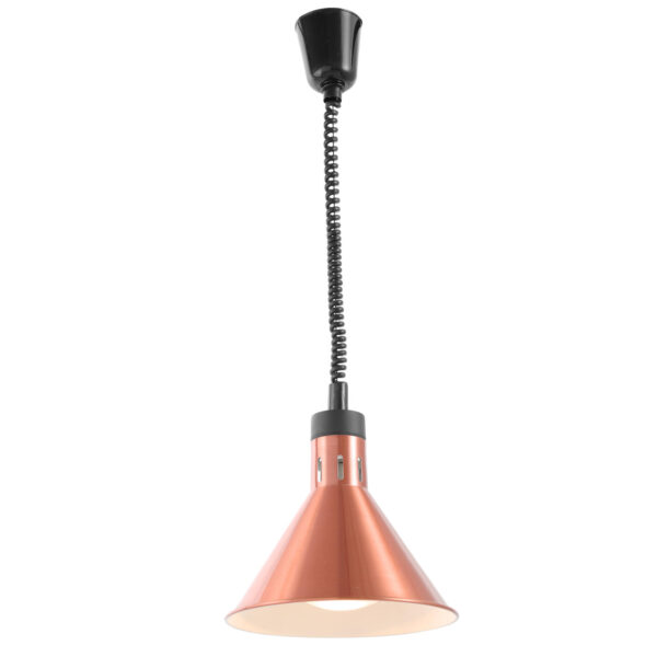 Lampa do podgrzewania potraw - wisząca stożkowa miedziana 250W 1 273876 1