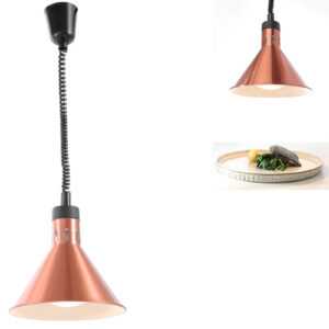 Lampa do podgrzewania potraw - wisząca stożkowa miedziana 250W 3 Lampa do podgrzewania potraw - wisząca stożkowa miedziana 250W - obrazek 1