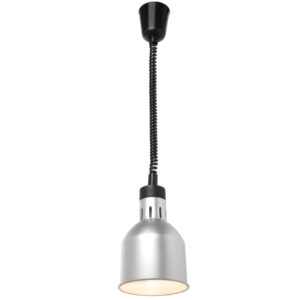Lampa do podgrzewania potraw - wisząca cylindryczna stożkowa srebrna 250W - obrazek 2