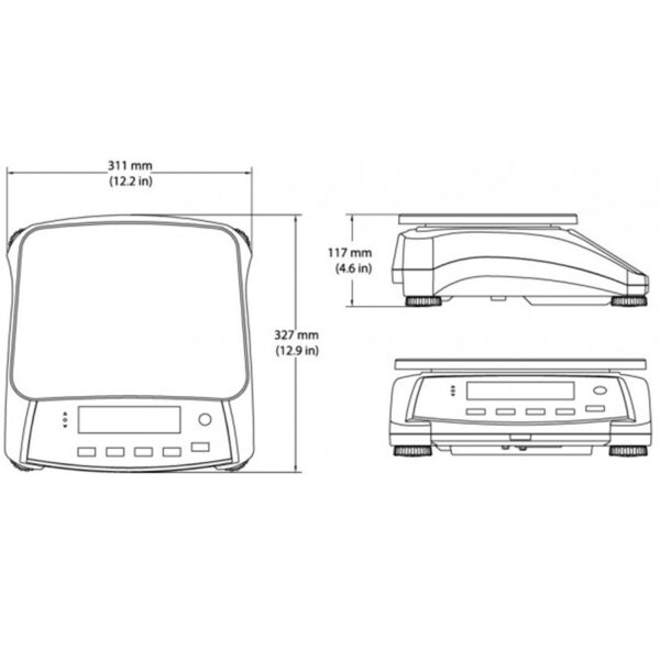 Waga stołowa przemysłowa kompaktowa elektroniczna RANGER 3000 3kg / 0.1g - OHAUS R31P3 2 30031703 10