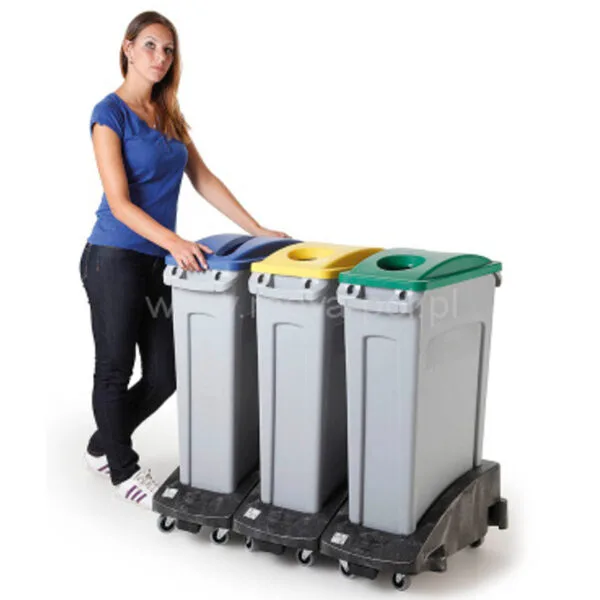 Pojemnik kosz modułowy do selektywnej zbiórki odpadów Rubbermaid SLIM JIM reg 87L 3 3050 4