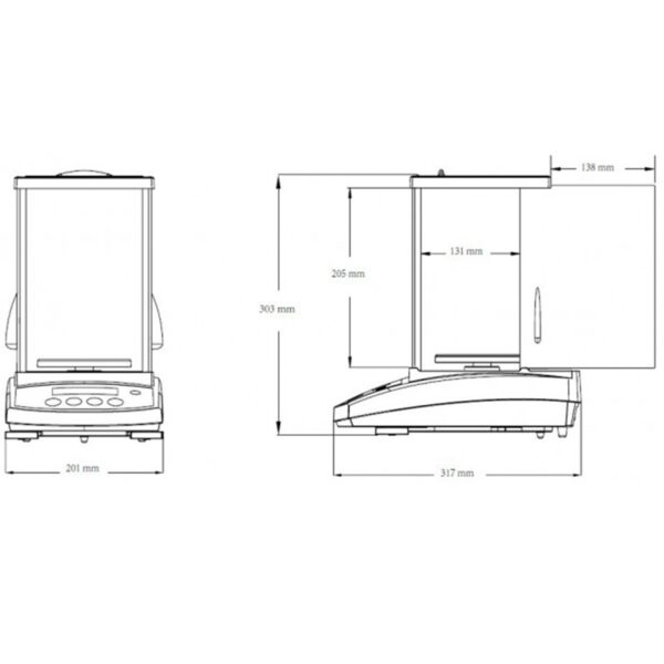 Waga laboratoryjna analityczna z legalizacją M precyzyjna LCD PR 120g / 0.1mg - OHAUS PR124M 8 30524384 8