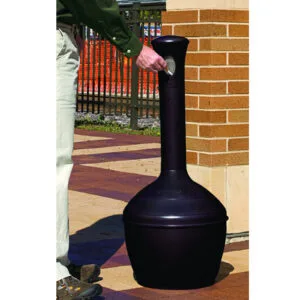 Popielniczka wolnostojąca zewnętrzna czarna z pojemnikiem 15L śr. 33cm wys. 100cm 3 Popielniczka wolnostojąca zewnętrzna czarna z pojemnikiem 15L śr. 33cm wys. 100cm - obrazek 2