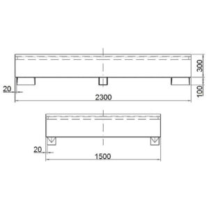 Wanna wychwytowa do zbiornika IBC paletopojemnika MAUZER 2 x 1000L - obrazek 2
