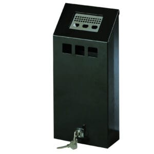 Popielniczka naścienna z wyjmowanym pojemnikiem zamykana na klucz czarna 1.5L 3 Popielniczka naścienna z wyjmowanym pojemnikiem zamykana na klucz czarna 1.5L - obrazek 1
