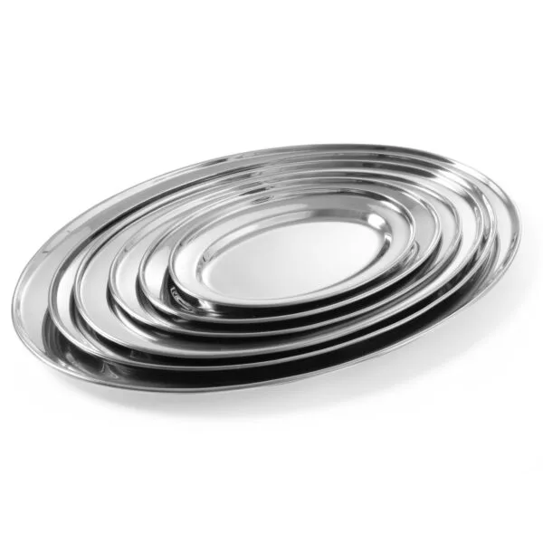 Stalowy półmisek do mięs i wędlin owalny dł. 45 cm - Hendi 404508 2 404003 2
