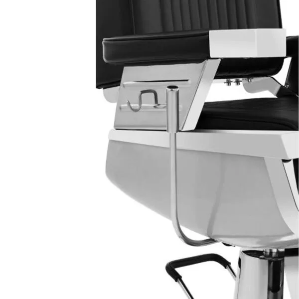 Profesjonalny fotel fryzjerski barberski z podnóżkiem obrotowy LUXURIA Physa czarny 7 4050 7