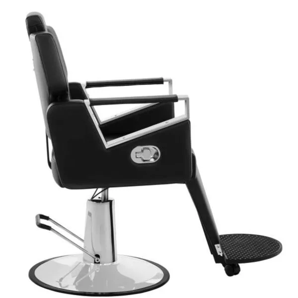 Profesjonalny fotel fryzjerski barberski z podnóżkiem obrotowy TURIN Physa czarny 4 4052 4