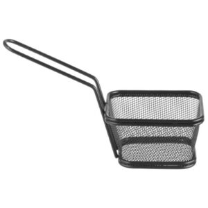 Koszyk do serwowania smażonych przekąsek frytek z uchwytem czarny 105x90x60 mm - Hendi 425671 6 Koszyk do serwowania smażonych przekąsek frytek z uchwytem czarny 105x90x60 mm - Hendi 425671 - obrazek 3
