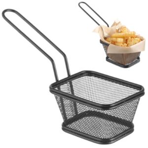 Koszyk do serwowania smażonych przekąsek frytek z uchwytem czarny 105x90x60 mm - Hendi 425671 4 Koszyk do serwowania smażonych przekąsek frytek z uchwytem czarny 105x90x60 mm - Hendi 425671 - obrazek 1