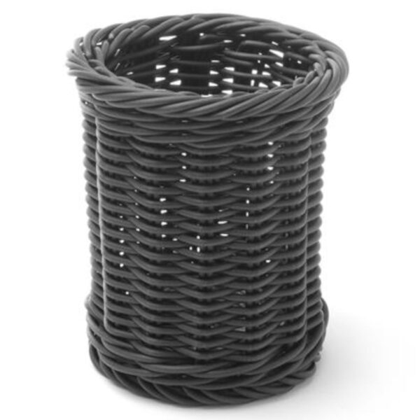 Koszyk na sztućce widelce noże łyżki okrągły czarny śr. 100x120 mm - Hendi 426210 1 426210 1